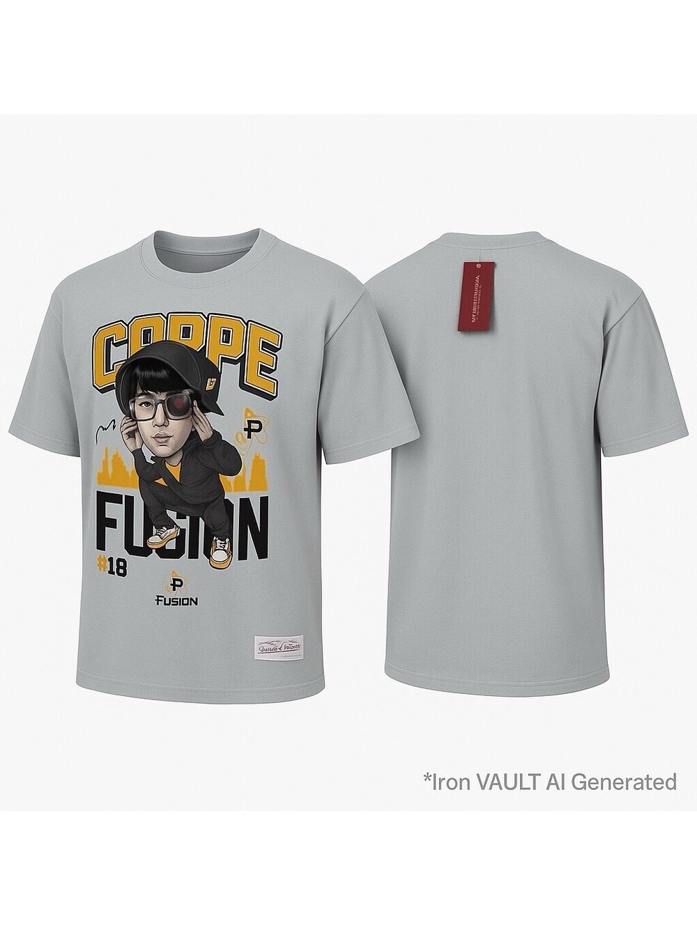 Carpe Fusion #18 Mitchell & Ness T-Shirt Gray 3XL Philadelphia Overwatch